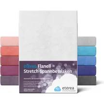 etérea Himmlische Qualität Spannbettlaken Flanell 200 x 200 - 200 x 220 cm weiß