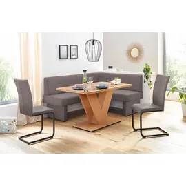 Home Affaire Eckbank HOME AFFAIRE, braun (cappuccino), B:142cm H:89cm T:182cm, Microfaser (Zusammensetzung: 100% Polyester), Sitzbänke, Eckbank