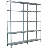 SCHULTE Regalwelt Steckregal H 2000 x 180 x 35 cm, 10 Böden verzinkt