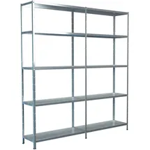 SCHULTE Regalwelt Steckregal H 2000 x 180 x 35 cm, 10 Böden verzinkt