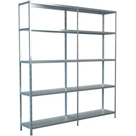 SCHULTE Regalwelt Steckregal H 2000 x 180 x 35 cm, 10 Böden verzinkt