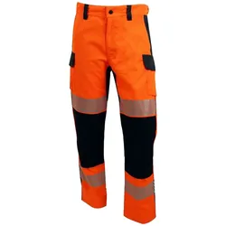 CEPOVETT Fluo Advanced Herren Arbeits-Hose mit Cordura Arbeitskleidung Schutz-Kleidung 270 g/qm PSA Kategorie 2 HV42 87903049 Neon-Orange - 62