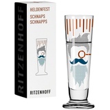 Ritzenhoff & Breker Ritzenhoff Schnapsglas Heldenfest 52 ml Kristall, Kristalloptik Blau,