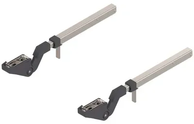 AVENTOS HF Hochfaltklappe, Teleskophebel (Set), KH=480-570 mm, symmetrisch, vernickelt