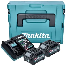 Makita Power Source Kit 40 V XGT Li-Ion 2 x 2,0 Ah + DC40RA Ladegerät + Makpac 191V07-0