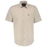 LERROS Kurzarmhemd »LERROS Unifarbenes Baumwoll-Leinenhemd«, beige