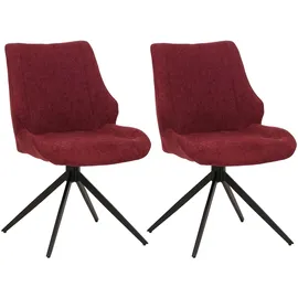 Mendler Esszimmerstuhl Chenille bordeaux