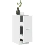Mokuyary Apothekerschrank Weiß 30 x 41 x 77,5 cm Holzwerkstoff, Kommode mit Schublade, Küchenschrank Aufbewahrungsschrank Beistellschrank für Wohnzimmer, Flur, Küche A