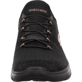 SKECHERS Summits Black Mesh / Black / Rose Gold Trim 39