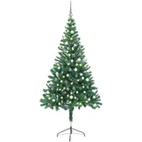 vidaXL Künstlicher Weihnachtsbaum mit LEDs & Kugeln 150 cm 380 Zweige