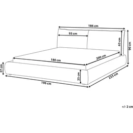 Beliani Beliani, Bett, Vinay 180 x 200 cm,