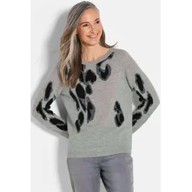 GOLDNER Rundhalspullover grau 48