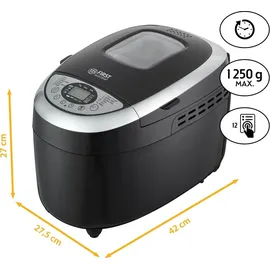 tzs-first-austria TZS First Austria - Brotbackautomat FA-5152-3-BA, 12 Programme, Kunststoff, bis 1250g, Schwarz