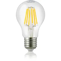 Hellum Glühbirne E27 warmweiß LED Lampe mit 810 Lumen LED Filament, E27 Vintage Led Leuchtmittel ersetzt 60-Watt Glühbirne, 2700 Kelvin warmweiß Klar, 206111