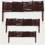 Aquagart 4 Beeteinfassungen Aus Weide 20x50cm I Beetbegrenzung /Weidenzaun Zur Beetumrandung Rasenkante