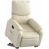 vidaXL Relaxsessel mit Aufstehhilfe Elektrisch Kunstleder 0 x 0 x 0 cm Creme