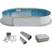 fresh-pool Profi Stahlwandpool Set oval 525 x 320 x 120 cm inkl. Sandfilteranlage