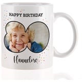 Herz & Heim® Fototasse zum runden Geburtstag mit eigenen Foto 80