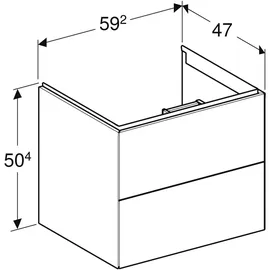 Geberit ONE Waschtischunterschrank 2 Schubladen