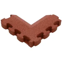 Gum-tech Negatives Eckstück Abgeschrägt für Fallschutzplatten Rot. 8 cm)