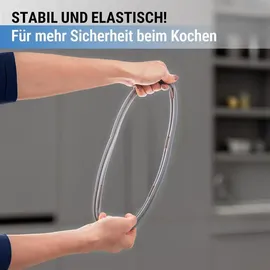 Piebert 3x Dichtung 39156 22cm für Fissler Vitaquick, Vitavit Comfort, Vitavit Premium, Vitavit edition Schnellkochtöpfe, Deckel-Dichtungsrin... - grau,
