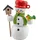 Seiffener Volkskunst eG Räuchermann Schneemann mit Vogelhaus 15 cm