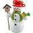 Seiffener Volkskunst eG Räuchermann Schneemann mit Vogelhaus 15 cm