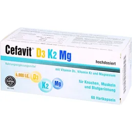 Cefak Cefavit D3 K2 Mg 4.000 I.E. Hartkapseln 60 St.