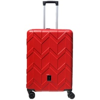 KESSMANN HOFFMANN Koffer 1 Teilig ABS Hartschalen Koffer rot Reisekoffer XL Trolley 4 Rollen, 4 Rollen, Hartschalenkoffer Urlaubskoffer Trolley Rollkoffer mit 360° Rollen rot