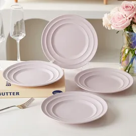 JIWOO Frühstücksteller Ø21 cm lila 4er Set
