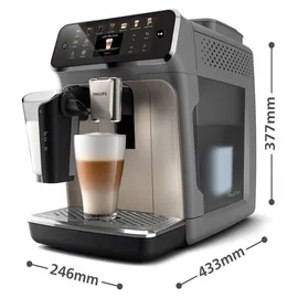 Philips 4400 Series LatteGo EP4446/70 Schwarz/Silber