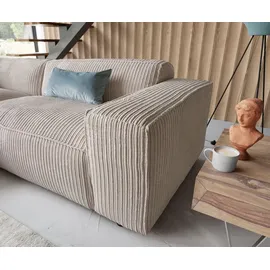 DeLife Ecksofa Tenso 280x165 cm Cord Beige Recamiere links