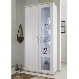 HBZ Vitrine Romance 93 x 46 x 202 cm Weiß