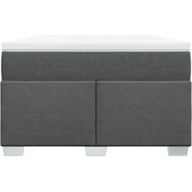vidaXL Boxspringbett 120 x 200 cm Dunkelgrau