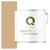 Q-COVER Bodenfarbe Betonfarbe Beige 5,0L Garagenboden Bodenbeschichtung für Innen Kellerfarbe Fußbodenfarbe