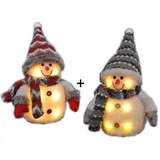 Gravidus Schneemann 2er Set grau/rot