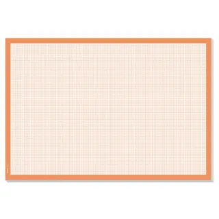Sigel Schreibunterlage, orange millimeterkariert mit Zierrand orange