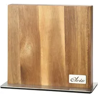 OLEIO Messerblock | Doppelter Magnet aus massivem Akazienholz |