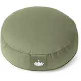 Lotuscrafts® Meditationskissen mit 10 cm Sitzhöhe, extra niedrig, Yoga Kissen mit Dinkelfüllung, Yogakissen Rund, Bodenkissen Rund, Yogakissen Meditationskissen, Bezug waschbar, GOTS Zertifiziert