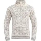 Devold of Norway Devold Svalbard Wool Zip Neck offwhite/grey (810A-clothing) M