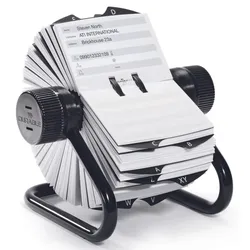 DURABLE Telefon-/Adress-Rollkartei schwarz, für 500 Adress,- Telefonkarten