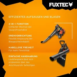 FUXTEC 40 Volt 2in1 Akku-Laubbläser/-sauger Set FX-E2LBS-SET