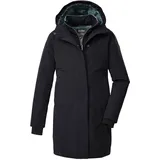 KILLTEC Mädchen Funktionsparka/Parka mit Kapuze in 2 in 1 Optik KOW 236 GRLS PRK, schwarz blau, 152,