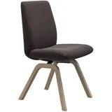 Polsterstuhl STRESSLESS "Laurel", braun (chocolate paloma, schwarz), B:49cm H:92cm T:59cm, Leder PALOMA: PALOMA ist ein durchgefärbtes Semianilin-Möbelleder mit natürlicher Narbung., Stühle, Polsterstuhl, Low Back, Größe L, mit schräggestellten Beinen in Schwarz