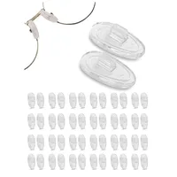 SPORTS WORLD VISION Brillen-Nasenpads | Hochwertige weiche A-förmige Nasenpads aus Silikon für Brillen | 17mm Push-in Brillenkissen im 25er-Pack