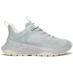 Timberland Womens Low Lace UP Sneaker light blue knit 7 Wide Fit
