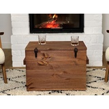 Truhe Couchtisch Holz massiv Wohnzimmertisch Truhentisch Kiste vintage shabby