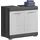 xonox.home Waschbeckenunterschrank Scout 60 x 56 x 34 cm Grau/Weiß Hochglanz