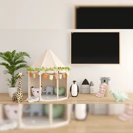 ALLboards Kreidetafel 60x40 cm, Naturholzrahmen