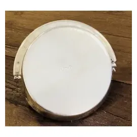 Edzard Aschenbecher Ashburn (Ø 9,5 cm) mit Deckel, schwerversilbert, 2 Ablagemulden